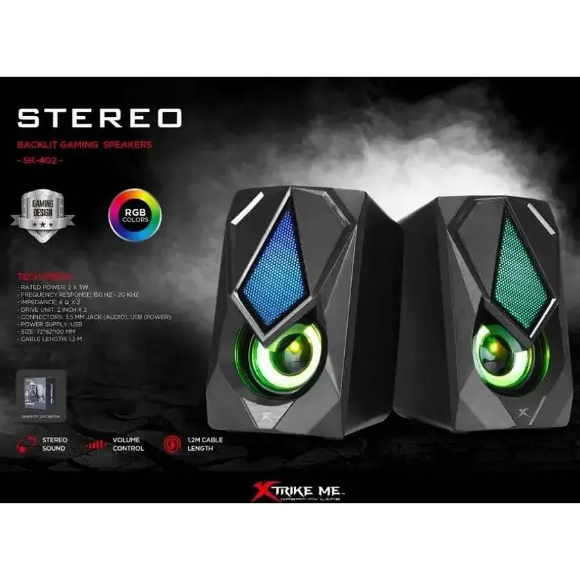 Колонки Xtrike Me RGB Backlight SK-402 Чорний - фото 4