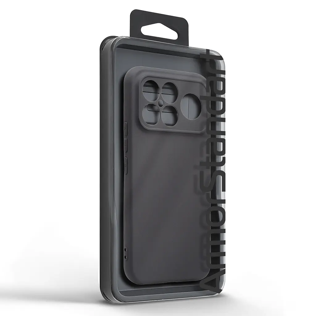 Чехол-накладка для смартфона Xiaomi Poco F8 Ultra противоударный, силиконовый, термополиуретановый (ТПУ), с защитой камеры и корпуса, черный, защита всего корпуса, ArmorStandart (ARM89268) - фото 5