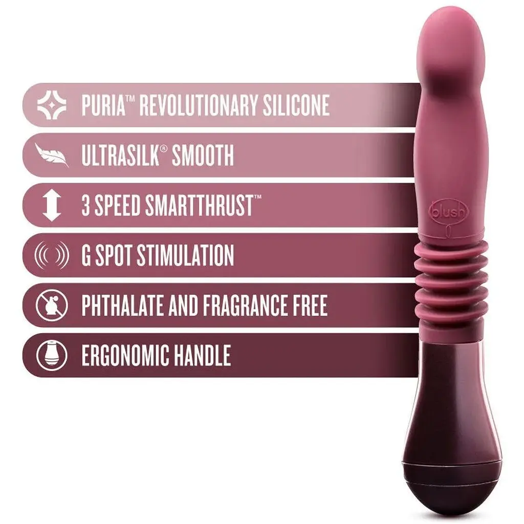 Пульсатор Temptasia Blush Trixie Thrusting Dildo Wine Red - фото 2