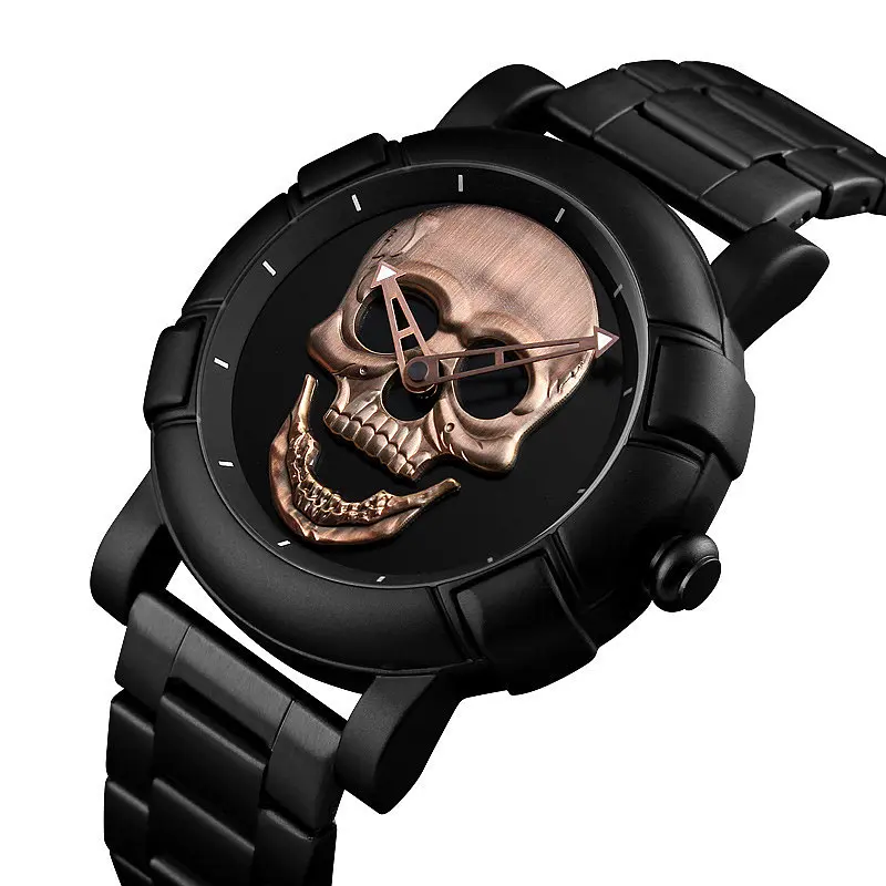 Оригінальний годинник Skmei Skull 9178 Black-Bronze - фото 9