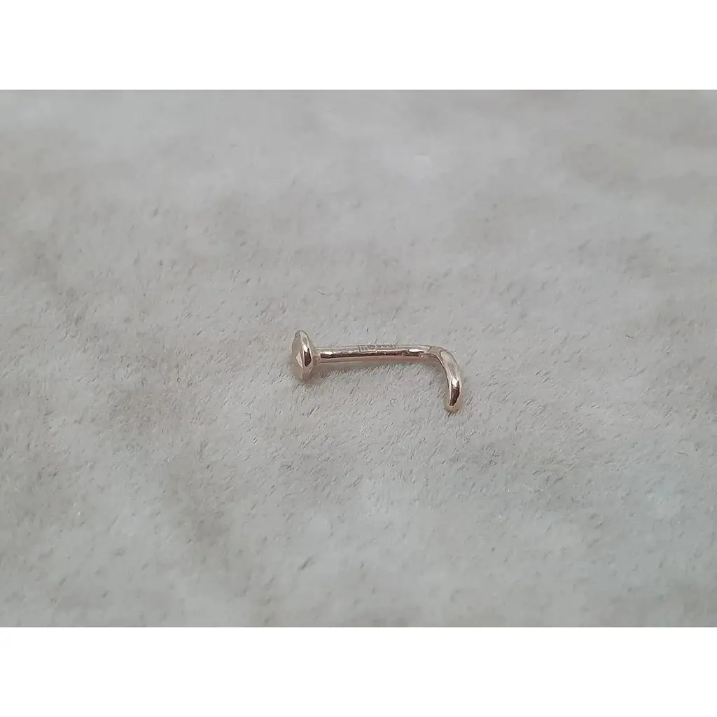 Золотая серьга-пирсинг Favoritum в нос. 310118_А - фото 4