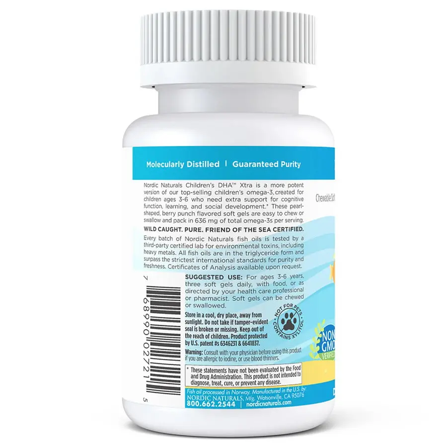 Жирні кислоти Nordic Naturals Children's DHA Xtra, 90 міні капсул ягоди - фото 3