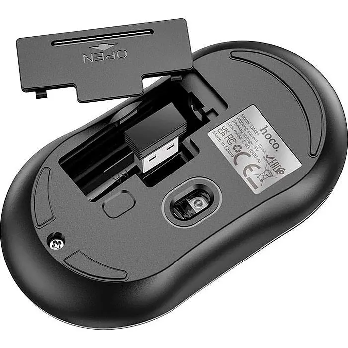 Миша Hoco GM21 Platinum Wireless Black [93364] - фото 4