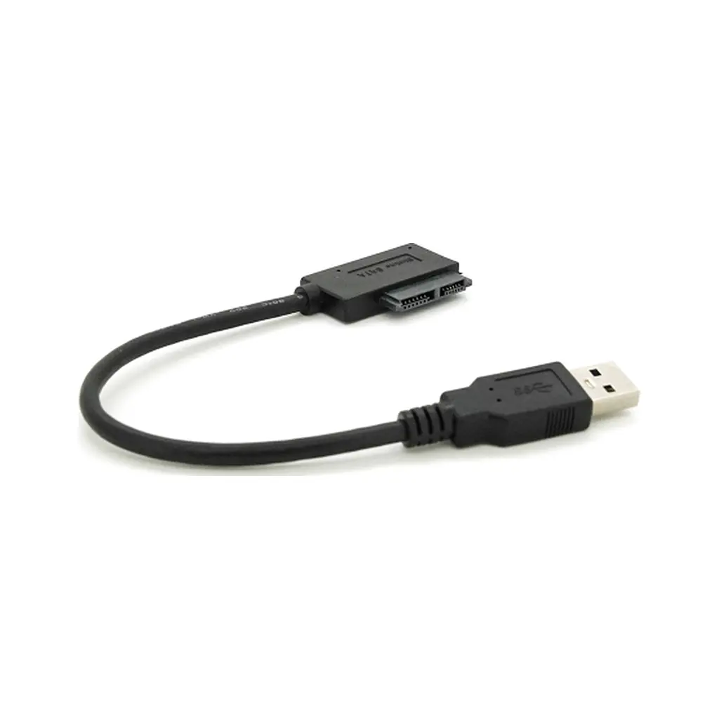 Перехідник USB 3.0 AM to Slimline SATA 13 pin 0.12m for ODD black Voltronic (YT-C3.0-SATA/0.12) - фото 2
