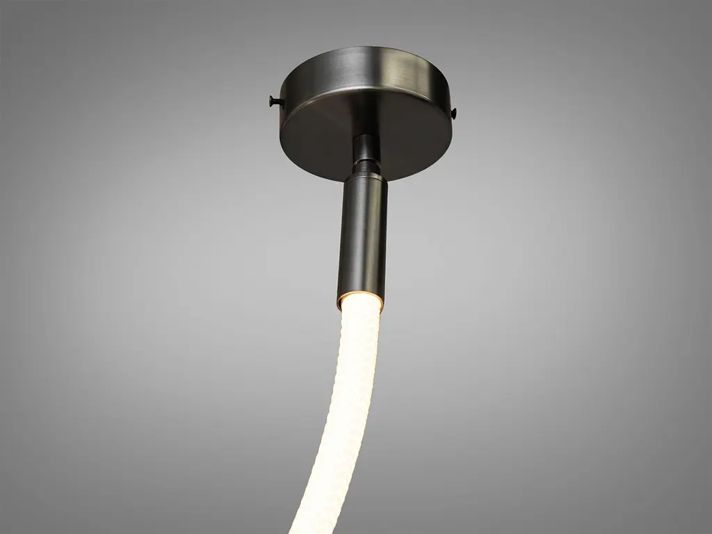 Люстра стельова LED Diasha 9610-2000BHR Шланг, 22W, чорний хром, сучасний стиль для коридору, вітальні, спальні, кухні - фото 3