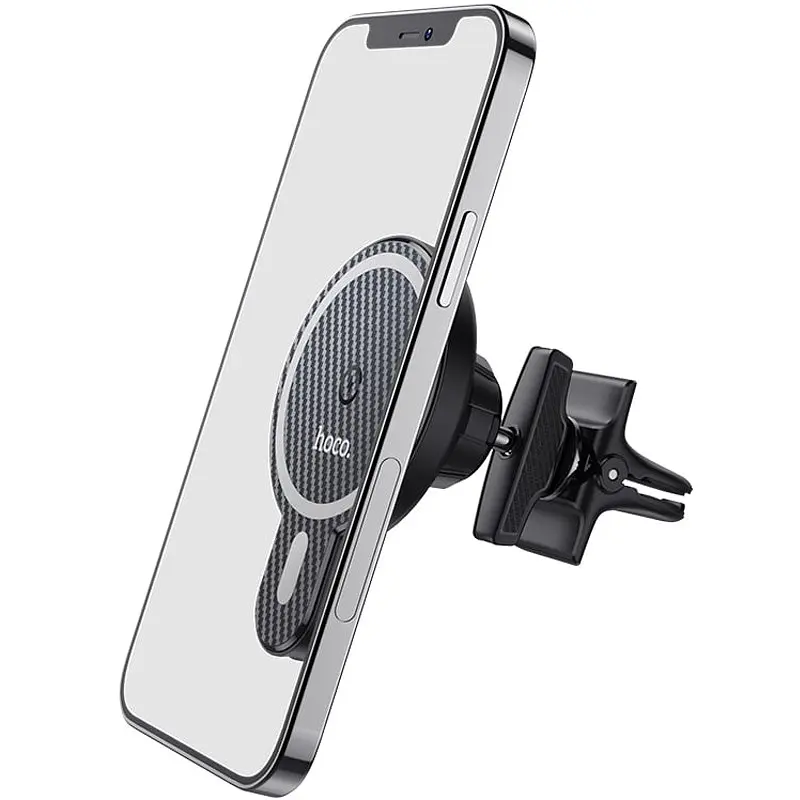 Холдер Hoco CA85 Black (Wireless Charger) - фото 5