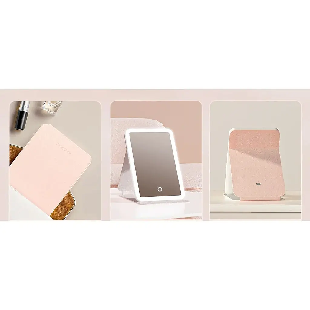 Дзеркало для макіяжу DOCO Daylight Portable Flat Mirror Pro Pink (FM008P) [162477] - фото 12