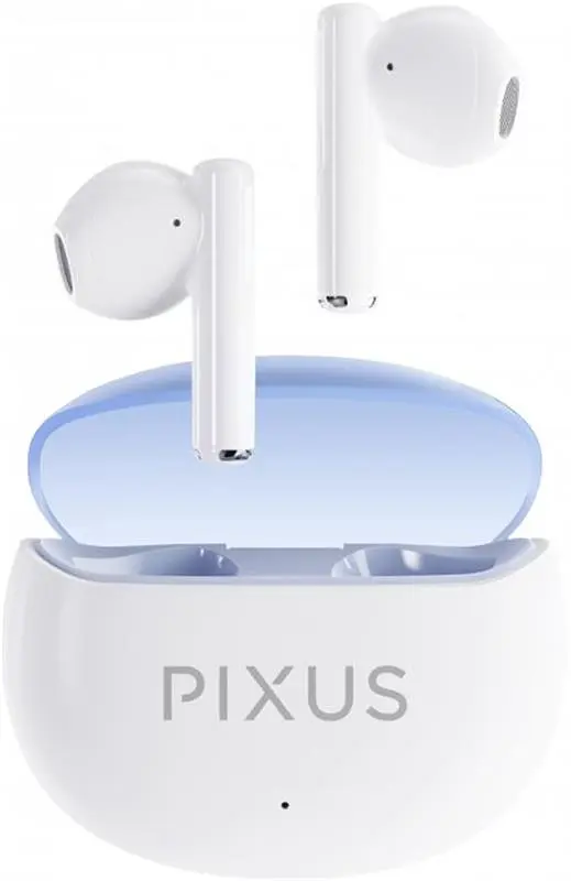 Бездротові навушники Pixus Spase, TWS, BT5.3, 80mAh, 480mAh, 6h, white UA UCRF - фото 2