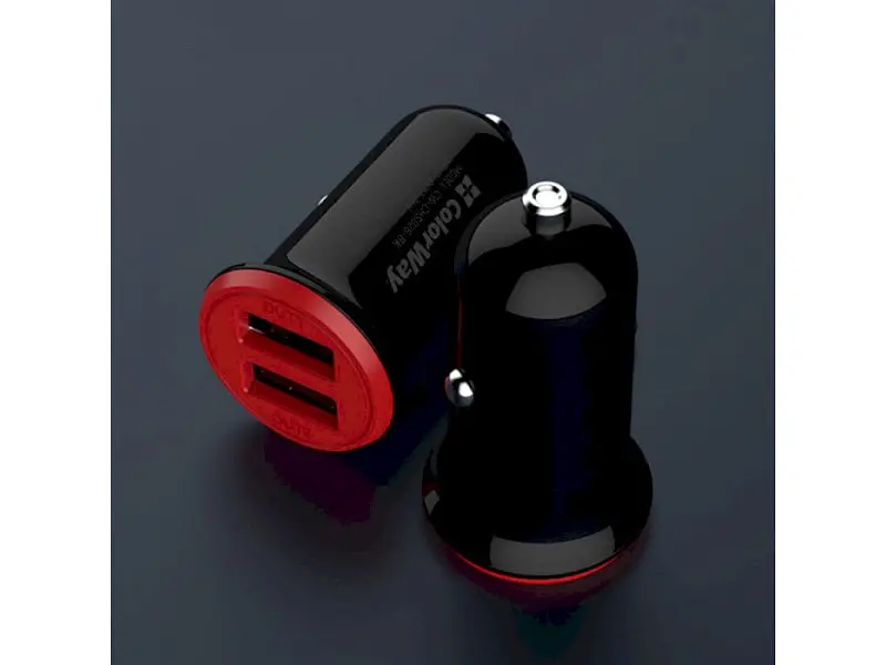 Автомобільний зарядний пристрій ColorWay 2USB AUTO ID 3.4 A (17 W) Red/Black (CW-CHA026-BK) - фото 3