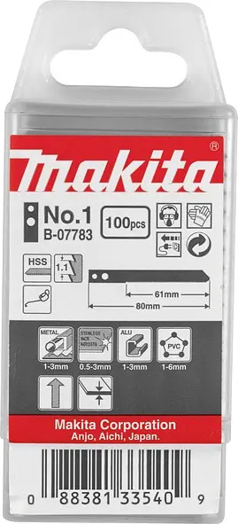 Набір полотен HSS для лобзика по металу Makita B-07783 (100 шт)