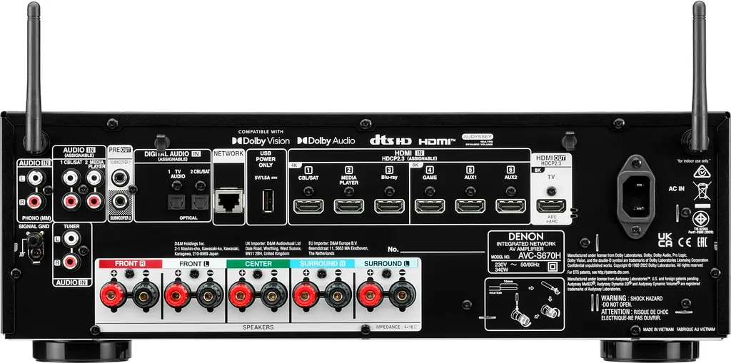 AV-Ресивер 5.2-канальний Denon AVC-S670H Black - фото 4