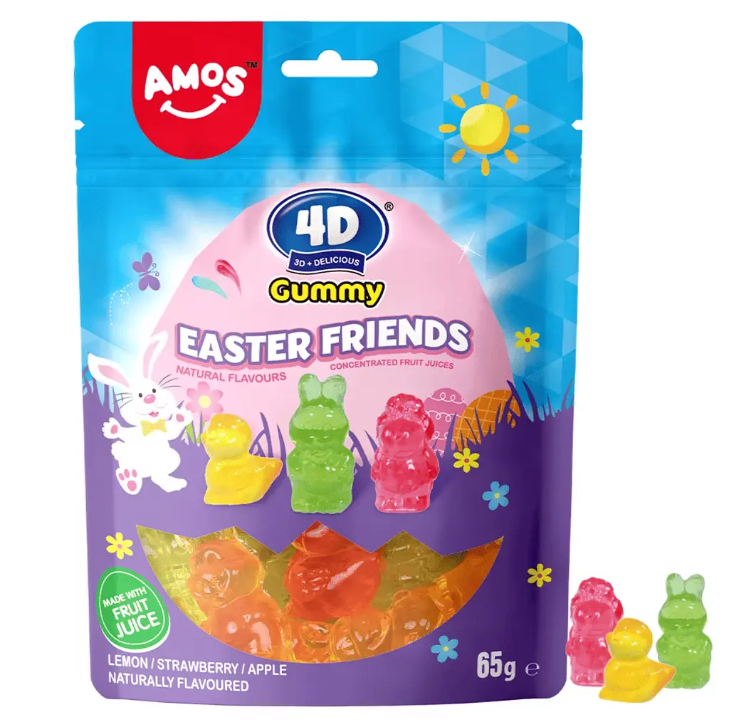 Желейні цукерки Amos 4D Gummy Easter Friends 65г - фото 2