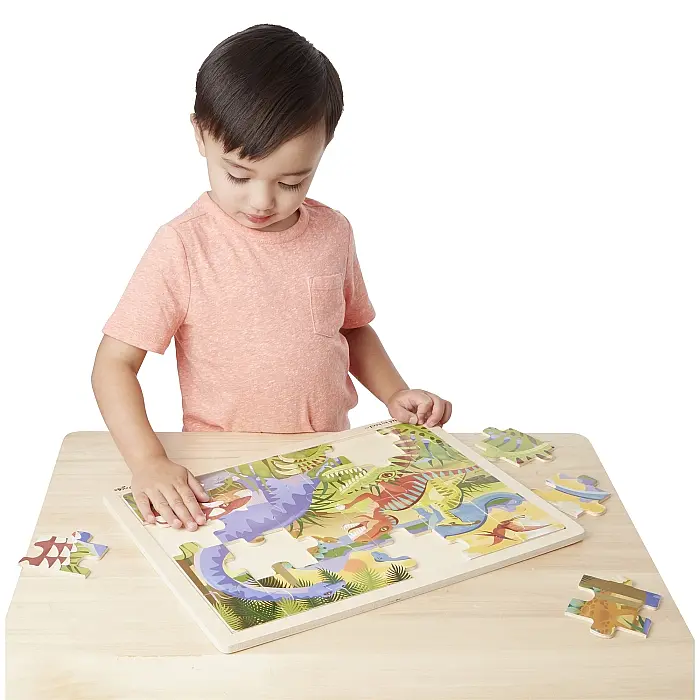 Дерев'яний пазл в рамці Melissa&Doug Динозаври, 24 елемента (MD19066) - фото 5