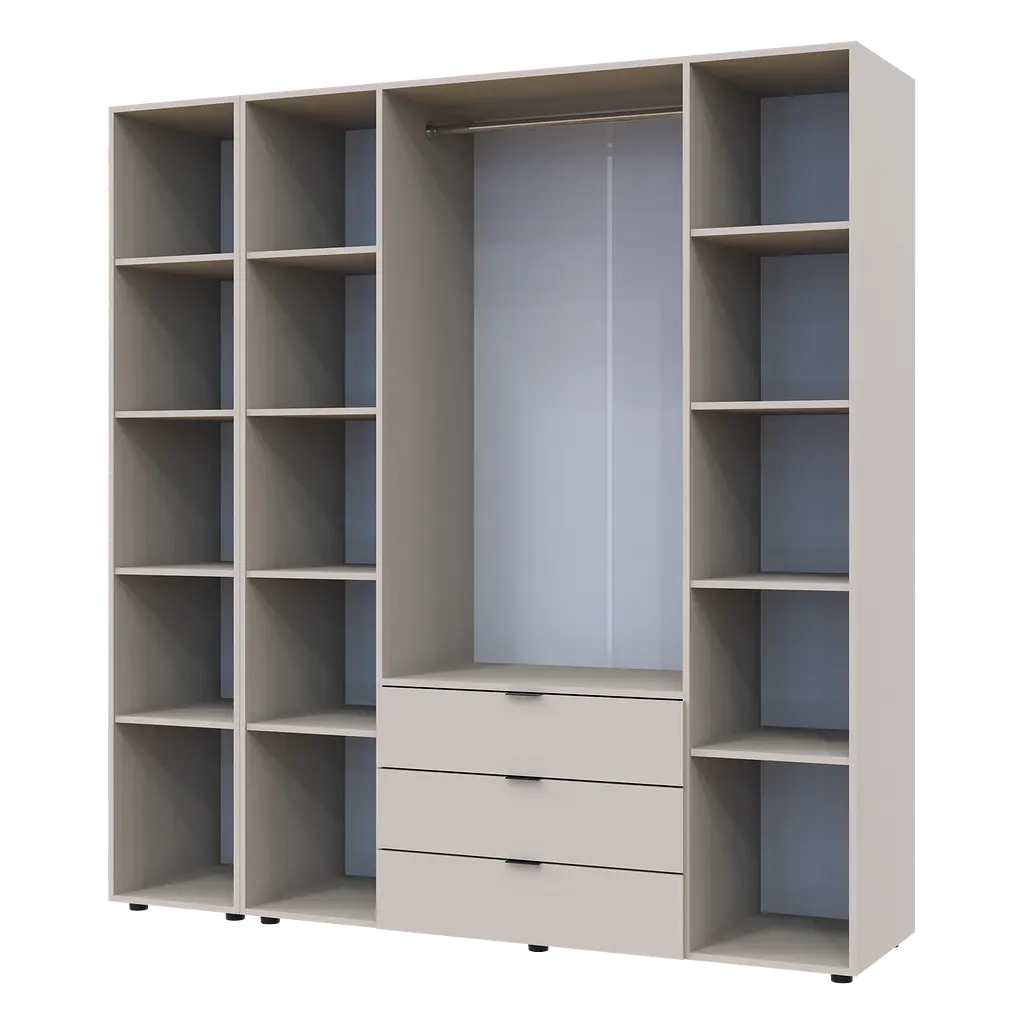 Шафа для одягу Doros Гелар Кашемір 4ДСП/Дзеркало 194х49.5х203.4 (80737659) - фото 8