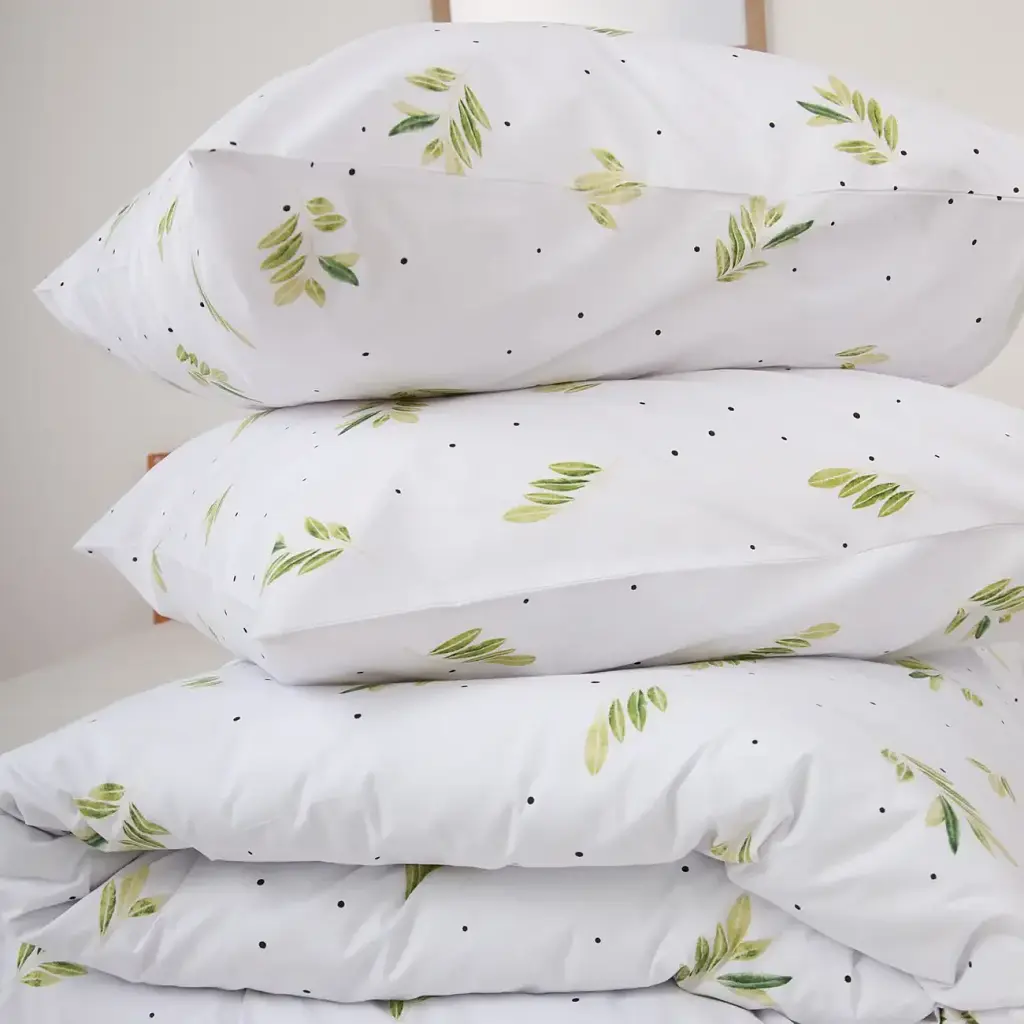Постільна білизна ТЕП Happy Sleep Duo Greece ранфорс євро біло-зелена - фото 6
