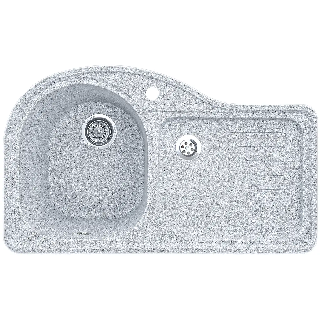 Мойка кухонная Valetti 52N гранитная 840х510 мм серая - фото 2