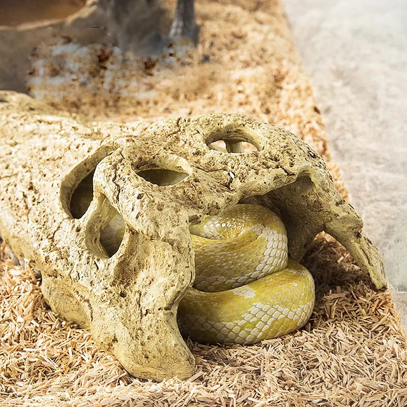 Крокодилячий череп Repti-Zoo Crocodile Skull M ERS34M 18x10x5,5 см - декоративне укриття для тераріуму та акваріуму - фото 5