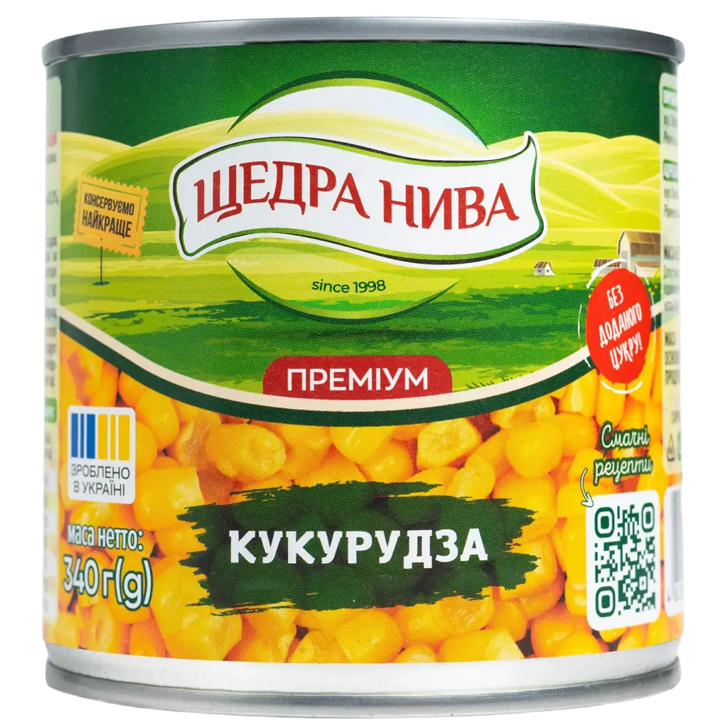 Кукуруза сахарная консервированная Щедра нива Суперсладкая из целых зерен вакуумированная 680 г (2 шт. х 340 г) - фото 2