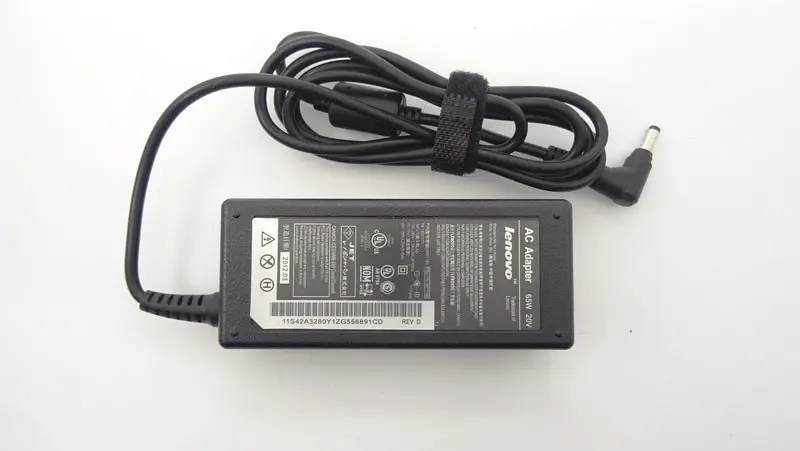 Блок живлення для ноутбука Lenovo 20V, 3.25A, 65W, 4.0x1.7мм, L-подібний роз'єм, black (без кабеля!) - фото 4