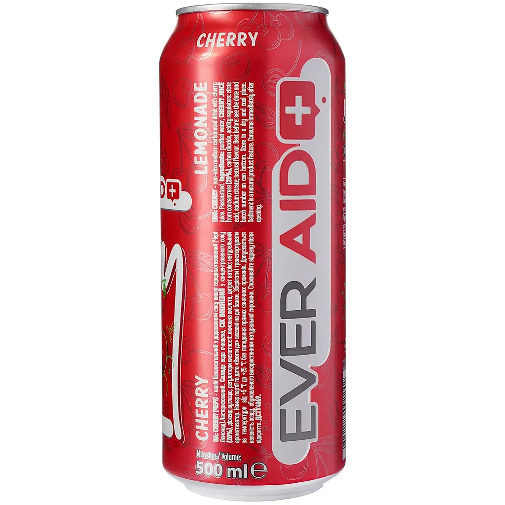 Напій безалкогольний Ever Aid Cherry Lemonade 0.5 л з/б - фото 2