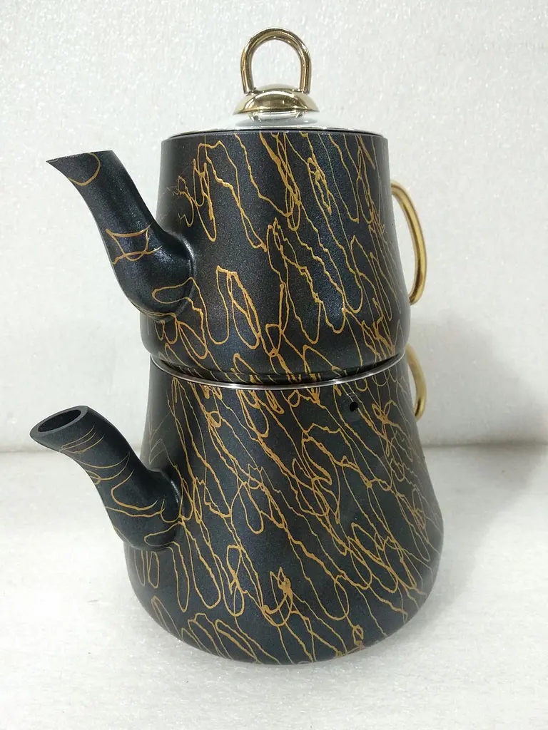 Двоярусний чайник O.M.S. Collection 8204-M Gold (0,8/1,8 л.) - фото 9