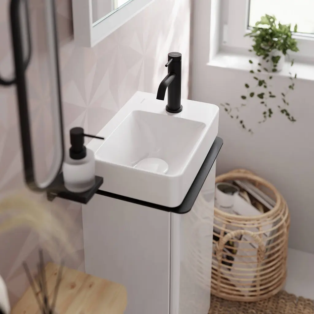 Змішувач для умивальника Hansgrohe Tecturis S CoolStart EcoSmart+ без донного клапана matt black 73301670 - фото 2