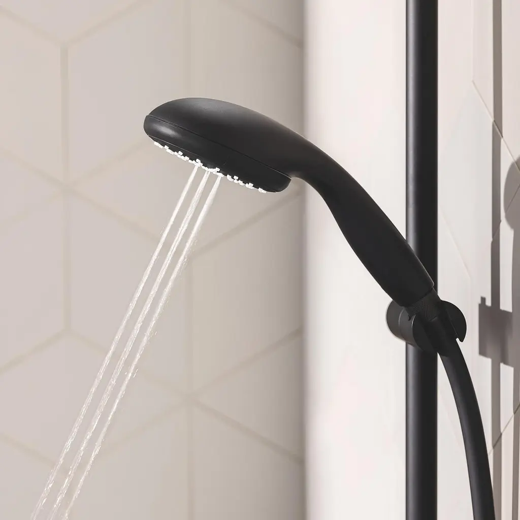 Змішувач термостатичний для душу Grohe QuickFix Start Black UA303908T1, Чорний матовий - фото 11