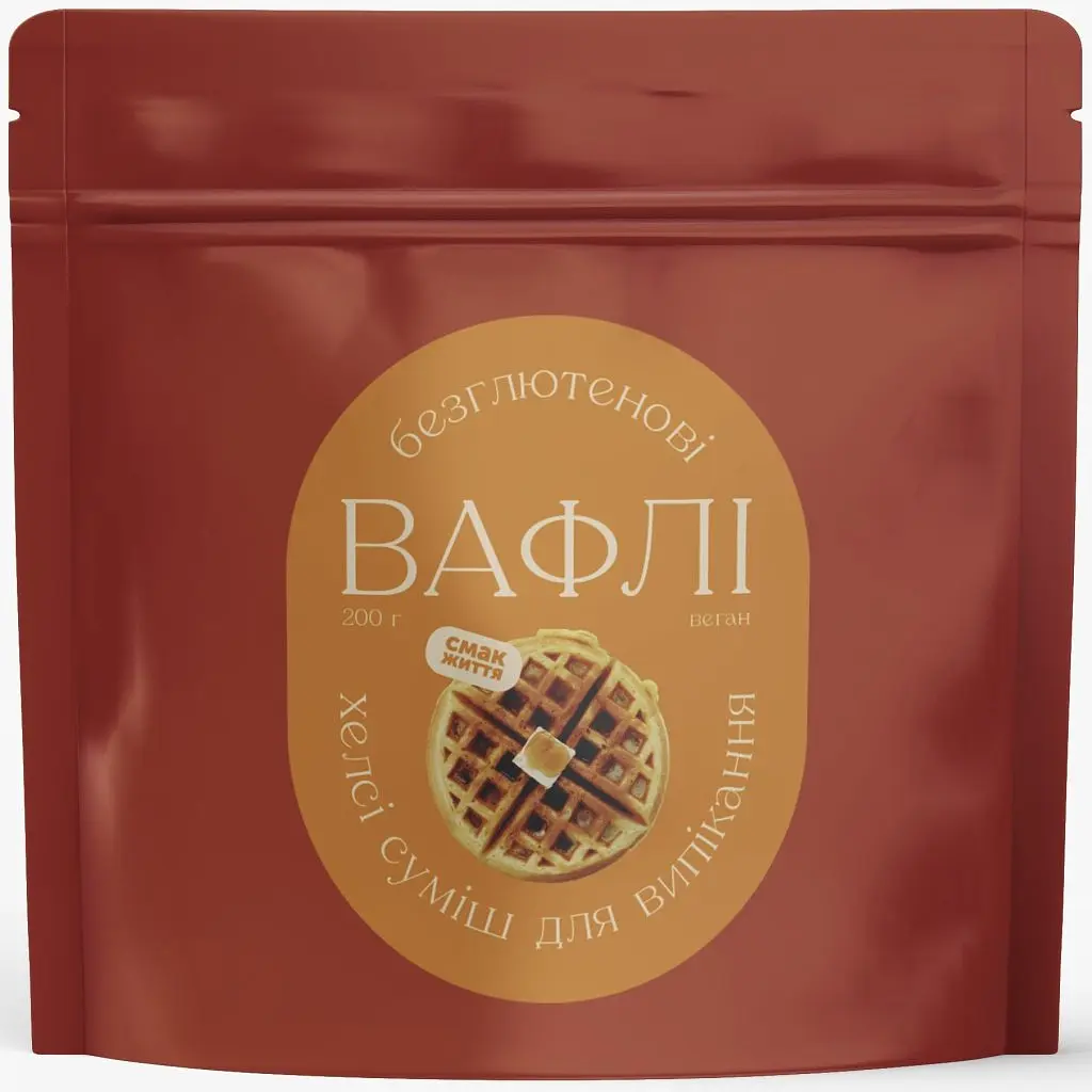 Вафлі-гофри безглютенові (суміш для випікання) Смак Життя 200 г (11260-200)