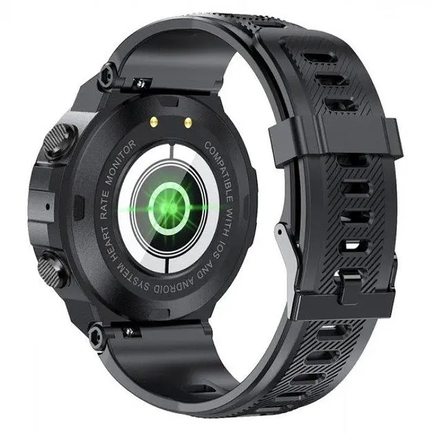 Смарт-годинник Lemfo K22 силіконовий ремінець black black (16358) - фото 4