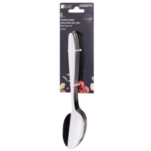 Набор столовых ложек Ardesto Black Mars Ether 6 предметов 195 мм (ar-0706-es)     - фото 3
