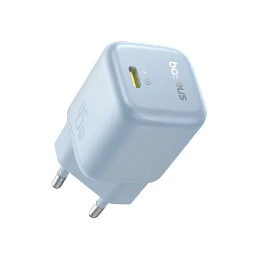 Сітчастий зарядний пристрій Baseus PicoGo GaN Fast Charger 1C 45W синій P10176800313-00 - фото 3