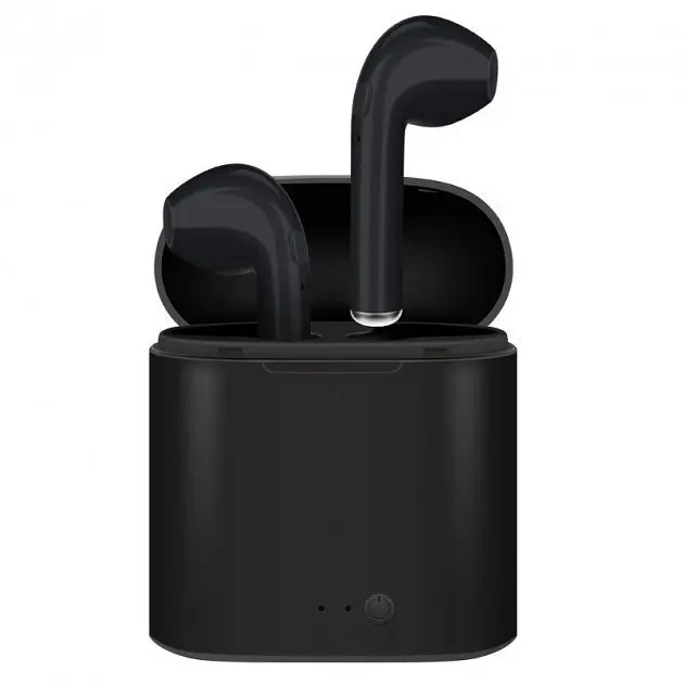 Бездротові навушники TWS i7 Mini з боксом для заряджання Black (au057) - фото 3