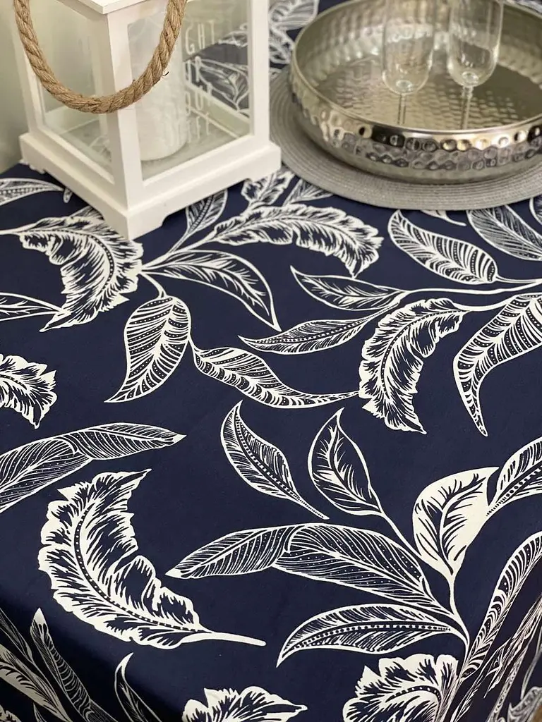 Скатертина Ecotton DUCK 170х150 см водовідштовхувальна синя 2894-25 Blue (23537) - фото 2