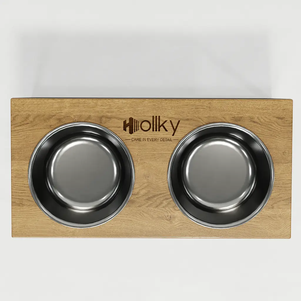 Hollky Base L — миски на підставці для середніх і великих собак (2 × 0,95 л, висота 20 см) - фото 6