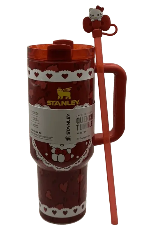 Термос термочашка Stanley Quencher H2.0 Tumbler Світиться у темряві 1,18 л Hello Kitty Love Edition KT7001977 - фото 5