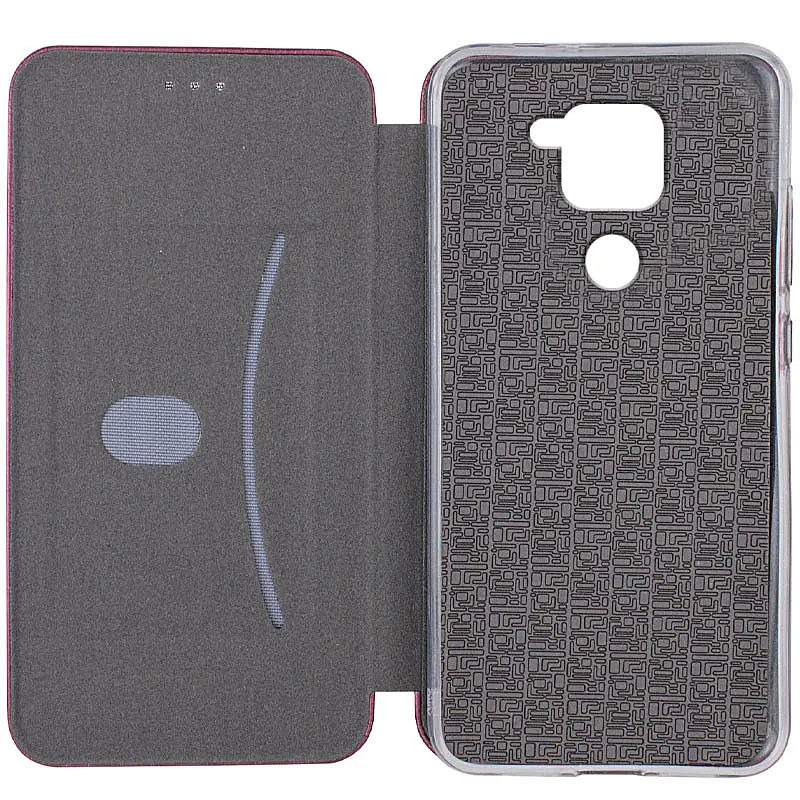 Шкіряний чохол-книжка Classy для Xiaomi Redmi Note 9 / Redmi 10X Бордовий - фото 5