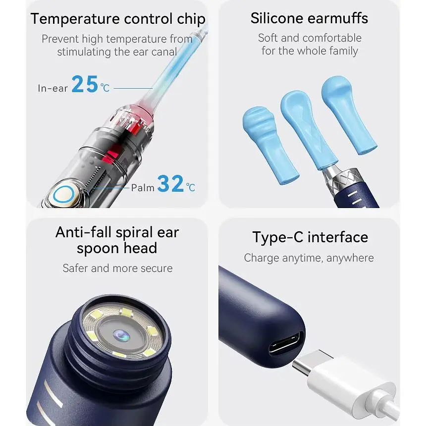 Розумна вушна паличка Sunuo Smart Visual Ear Sticks S1 Pro [167987] - фото 7
