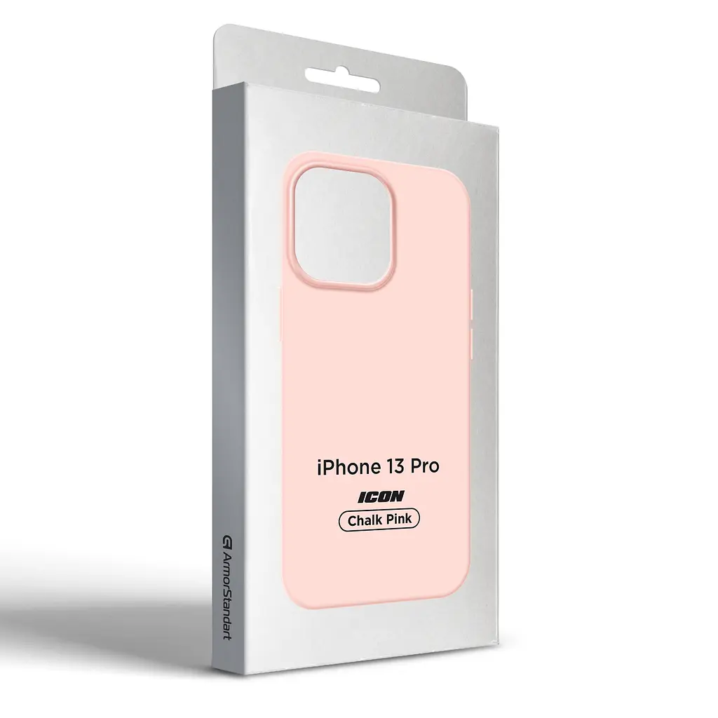 Силиконовый чехол для Apple iPhone 13 Pro, ICON2 Case, розовый, противоударный, панель, защита всего корпуса, матовая поверхность Soft Touch, выступает над дисплеем, совместим с защитными стеклами и пленками, с микрофиброй, ArmorStandart (ARM60588) - фото 9
