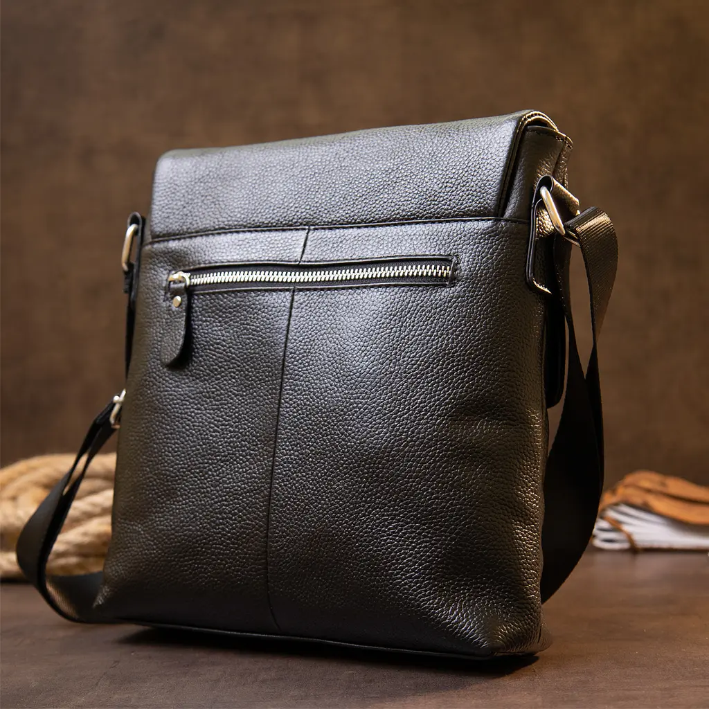 Кожаная сумка мужская Vintage 25х27х5 см sum0013942 - фото 8