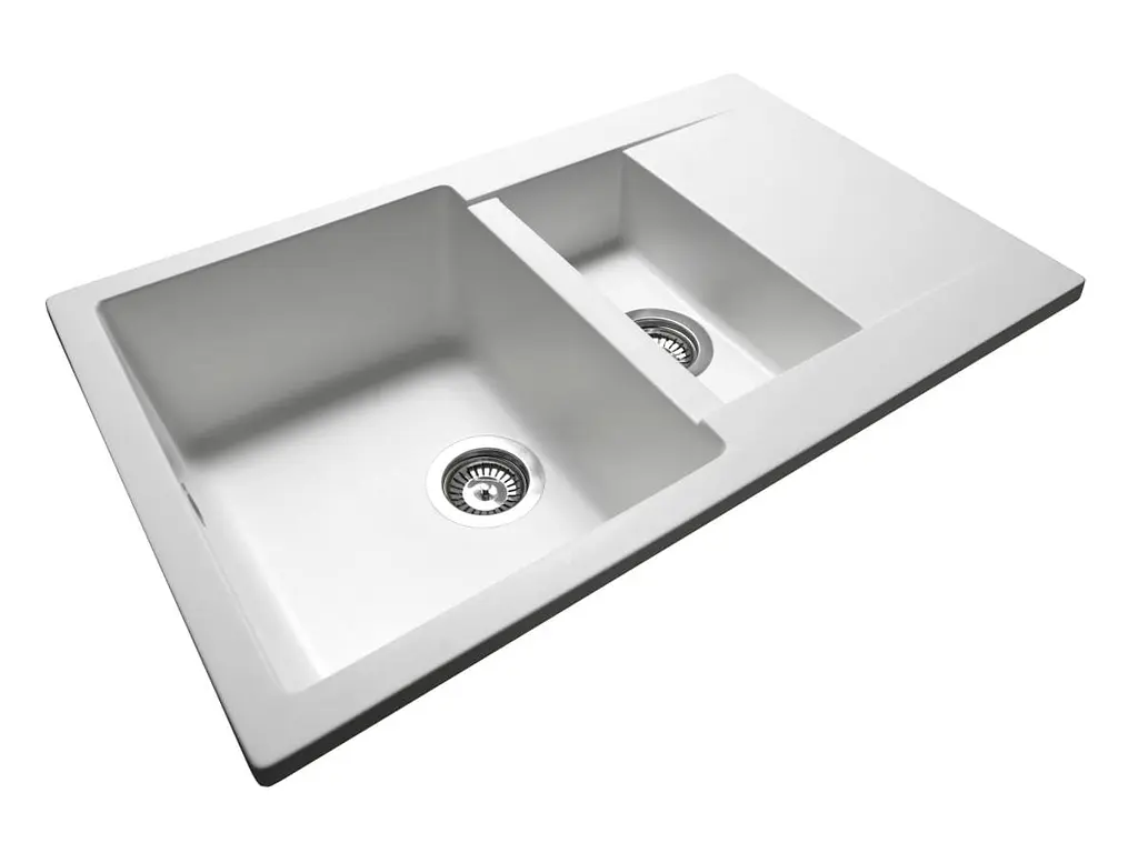 Кухонна мийка Miraggio LAPAS white (0000025) Граніт, Врізна, Білий - фото 3