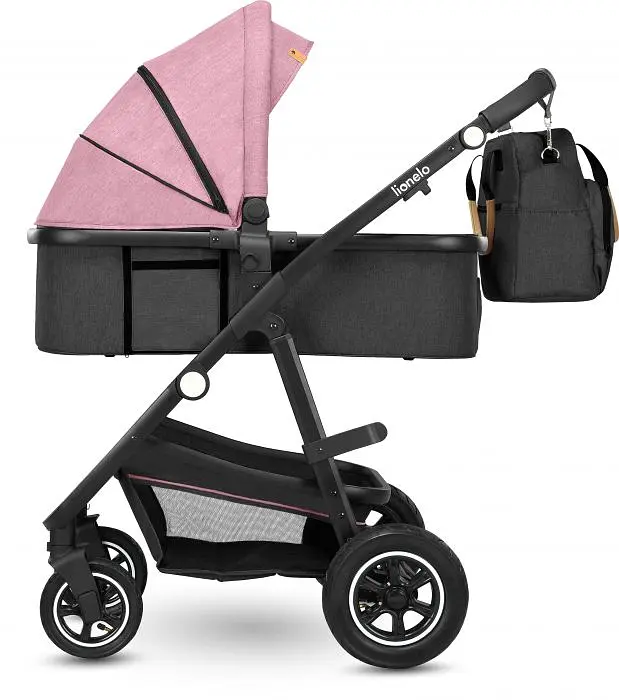 Універсальна коляска 2 в 1 Lionelo Amber 2 Pink Rose, рожева (LO-AMBER PINK ROSE (2in1)) - фото 5