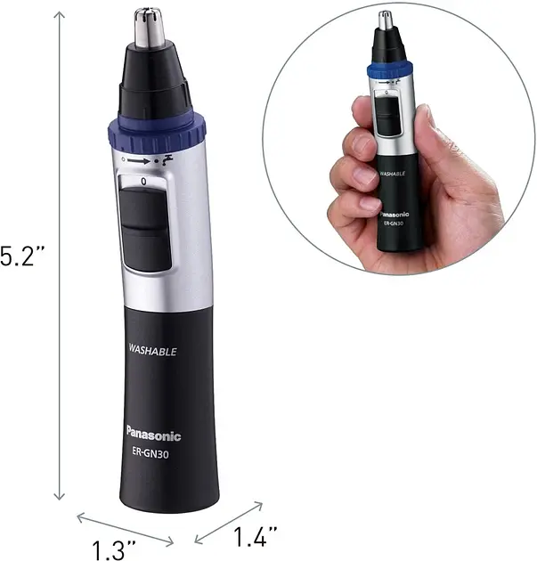Триммер Panasonic для носа черно-серебристый (ER-GN30-K520) - фото 3