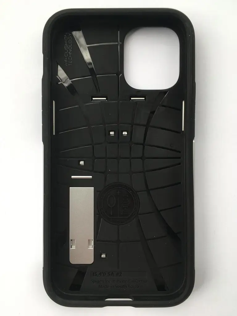 Чохол протиударний із підставкою Spigen Slim Armor ACS01548 для iPhone 12 Mini (5.4") Satin Silver - фото 2