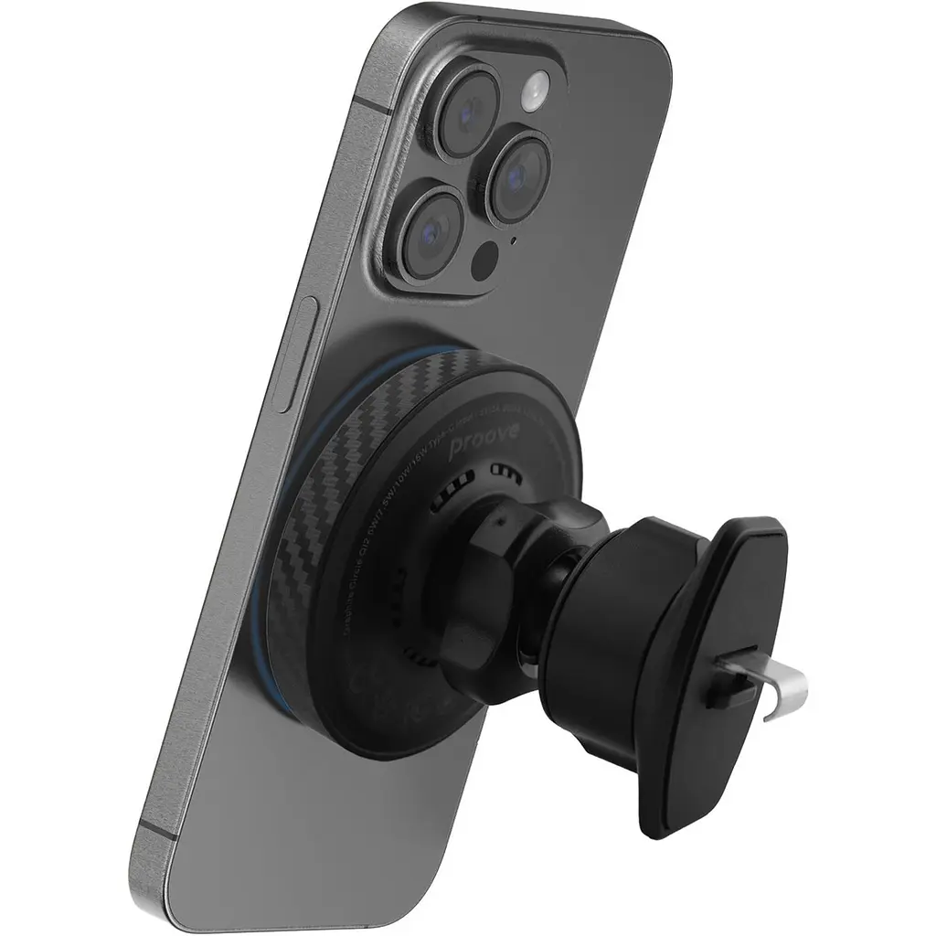 Автотримач із бездротовою зарядкою Proove Graphite Circle Qi2 15W Black (WHGC15010001) [162334] - фото 4