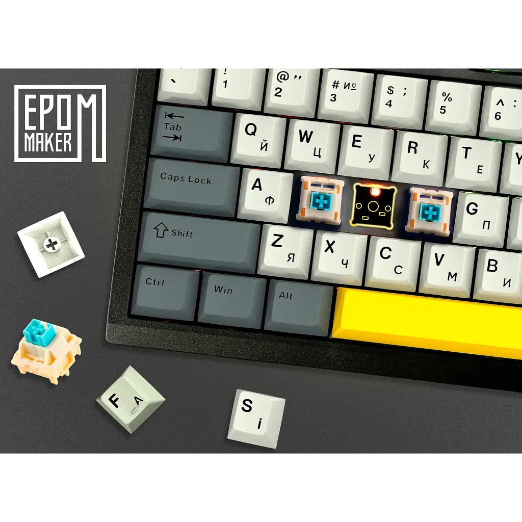 Клавіатура Epomaker TH80 SE Budgerigar Switch Black [TH80-SE-B-BV2] [125686] - фото 12