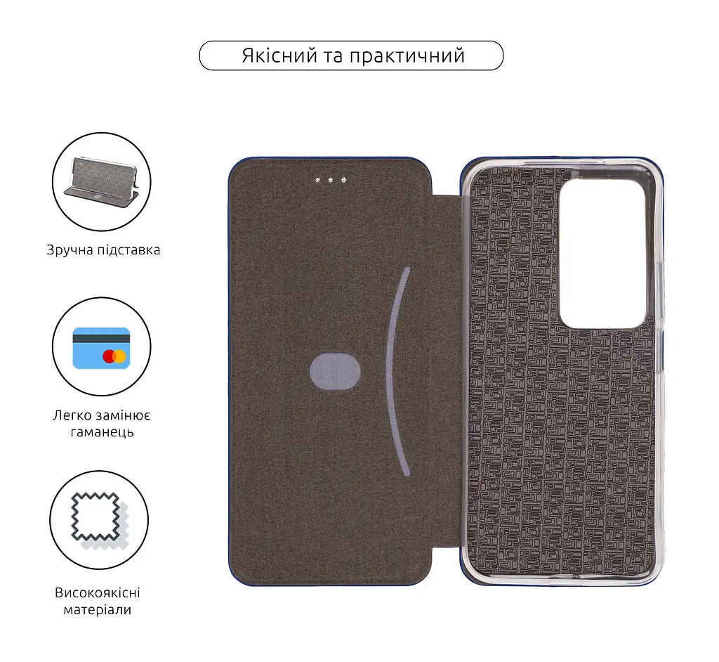 Чехол-книжка для Xiaomi Redmi 15 4G, G-Case, синий, кожаный чехол-книга из экокожи (PU) и TPU, с магнитом, с подставкой и вместительным кардхолдером, противоударный, защита всего корпуса, ArmorStandart (ARM87089) - фото 3