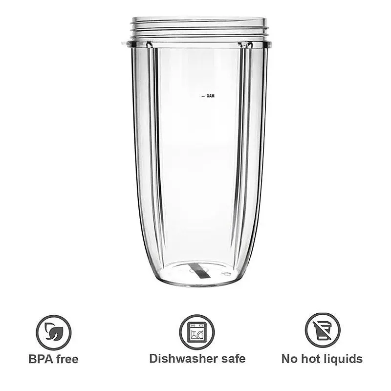 Пластиковий стакан для блендера-подрібнювача (харчовий екстрактор) NUTRIBULLET 600 Вт 900 Вт 900 мл - фото 4