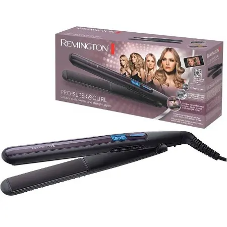 Випрямляч Remington Pro-Sleek & Curl, 300 Вт, 150-230С, дисплей, кераміка, чорний - фото 2
