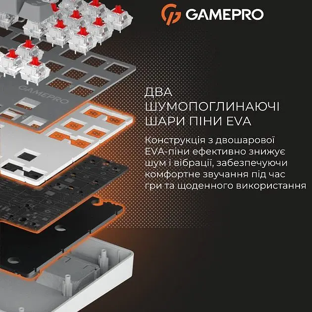 Клавіатура дротова GamePro Genesis Metallic Outemu Red Swithes USB Gray (MK110G) - фото 9
