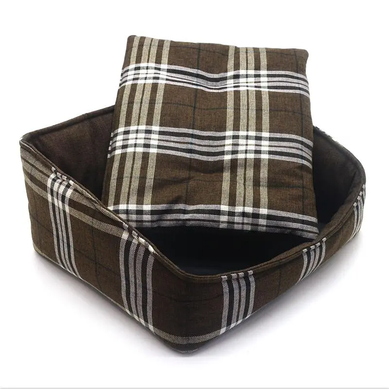 Лежак для собак и кошек Zoo-hunt Торнадо двухсторонний коричневый №3 43х54х22 см - фото 3